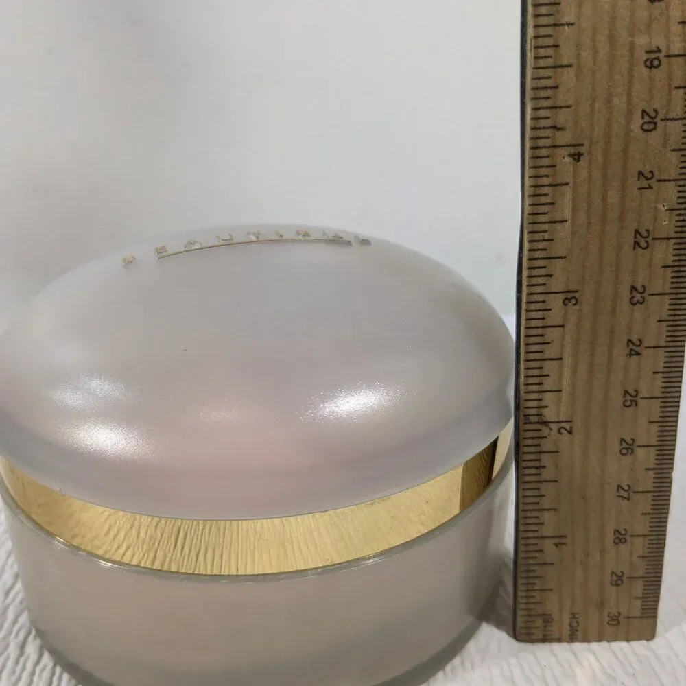 Vintage Estee Lauder Beautiful Perfumed Body Powder EMPTY container box  w/ puff